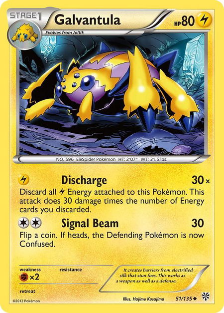 Galvantula - Plasma Storm Pokémon trading card