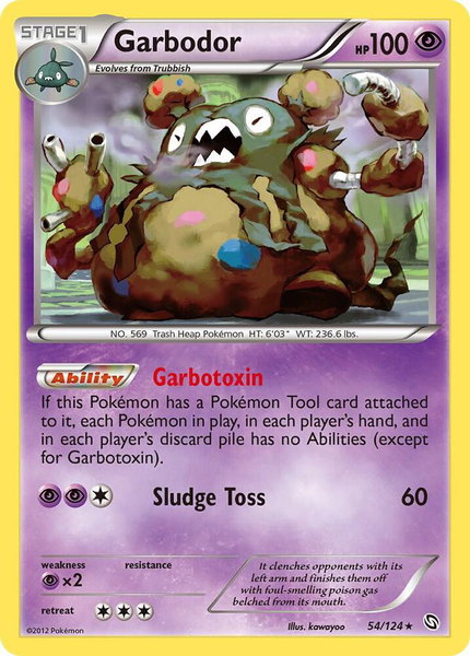 Garbodor - Dragons Exalted Pokémon trading card