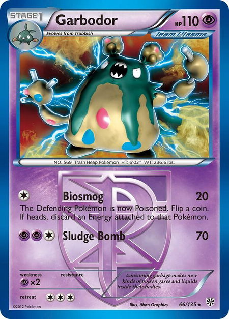 Garbodor (Team Plasma) (66) - Plasma Storm Pokémon trading card