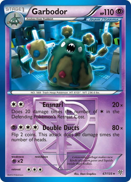Garbodor (Team Plasma) (67) - Plasma Storm Pokémon trading card