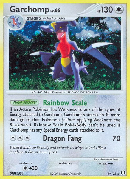 Garchomp - Mysterious Treasures Pokémon trading card