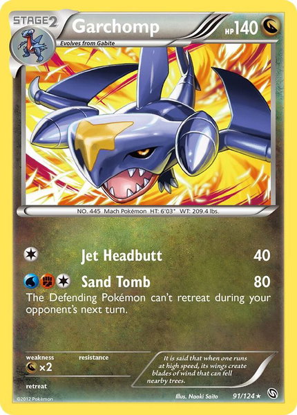 Garchomp (91) - Dragons Exalted Pokémon trading card