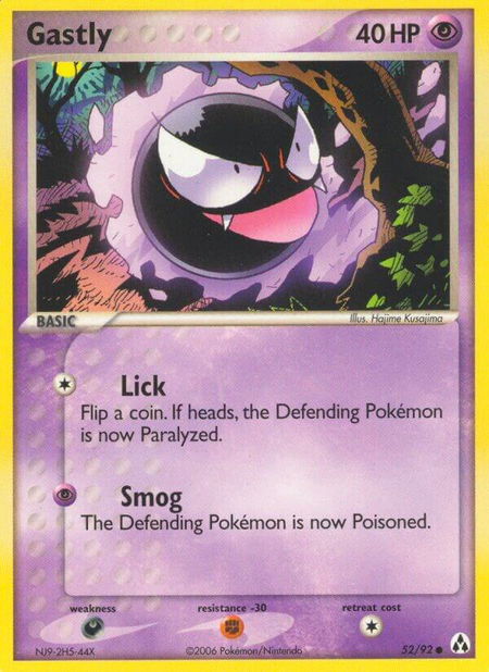Gastly - Legend Maker Pokémon trading card