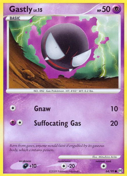 Gastly (64) trading card from Arceus Gastly (64) - Arceus Pokémon trading card