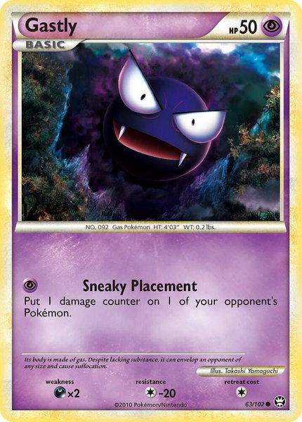 Gastly - Triumphant Pokémon trading card
