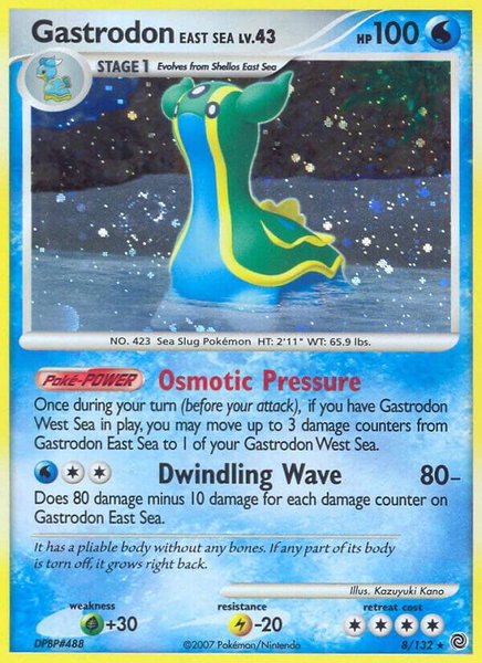 Gastrodon East Sea trading card from Secret Wonders Gastrodon East Sea - Secret Wonders Pokémon trading card
