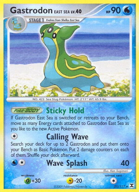 Gastrodon East Sea - Rising Rivals Pokémon trading card