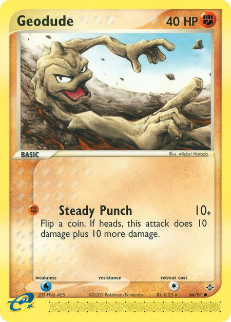 Geodude - 56/97 - Dragon Pokémon trading card