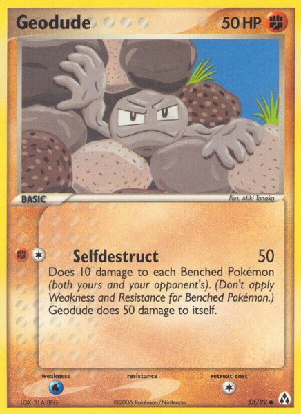 Geodude trading card from Legend Maker Geodude - Legend Maker Pokémon trading card