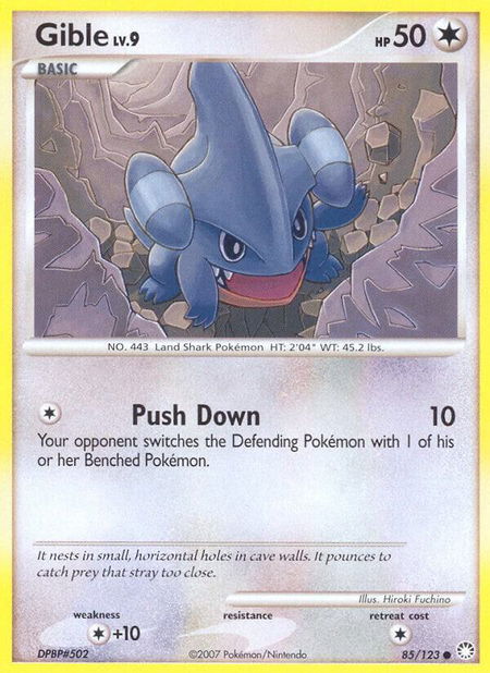 Gible - Mysterious Treasures Pokémon trading card
