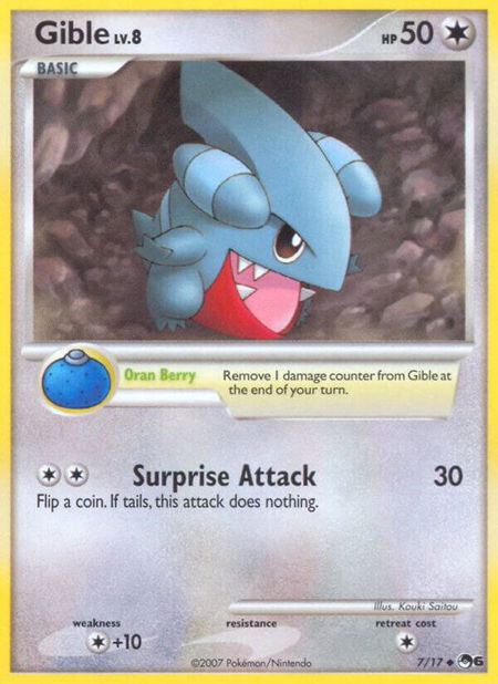 Gible - POP Series 6 Pokémon trading card