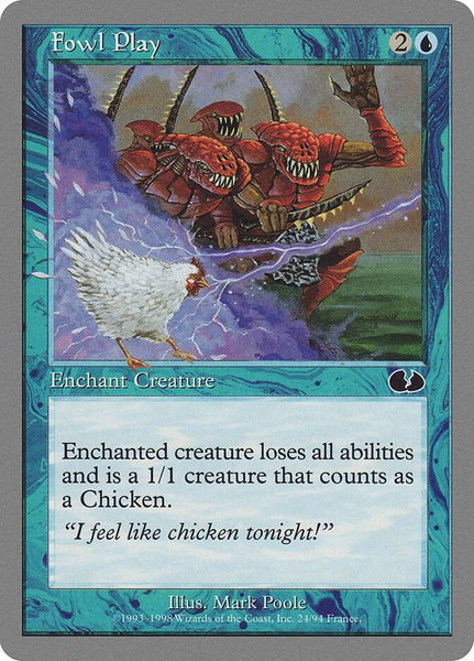 Fowl Play - Unglued Magic: The Gathering trading card