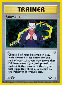 Giovanni (18) - Gym Challenge (G2) #018/132 - Holo Rare Pokémon Trading Card