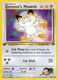 Giovanni's Meowth (74) - Gym Challenge (G2) #074/132 - Common Pokémon Trading Card