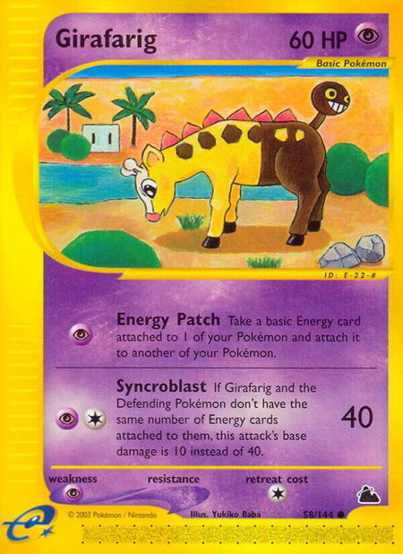 Girafarig - Skyridge Pokémon trading card