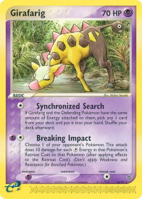 Girafarig - Dragon (DR) #16/97 - Rare Pokémon Trading Card