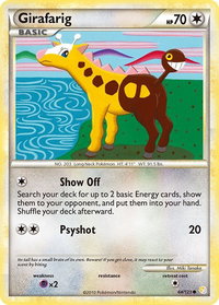 Girafarig - HeartGold SoulSilver (HS) #64/123 - Common Pokémon Trading Card