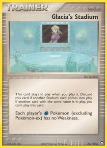 Glacia's Stadium - Power Keepers (PK) #76/108 - Uncommon Pokémon Trading Card
