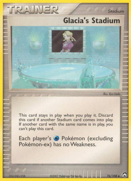 Glacia's Stadium - Power Keepers Pokémon trading card