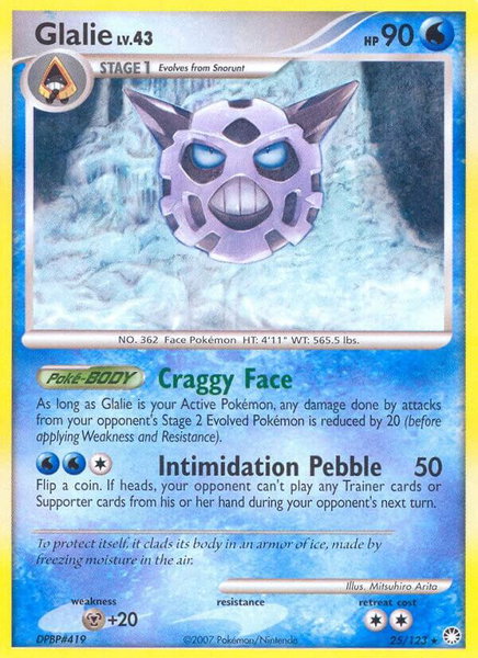 Glalie - Mysterious Treasures Pokémon trading card