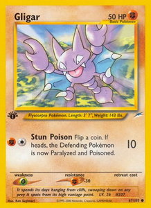 Gligar - Neo Destiny (N4) #067/105 - Common Pokémon Trading Card