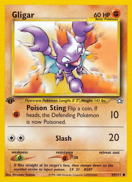 Gligar - Neo Genesis Pokémon trading card