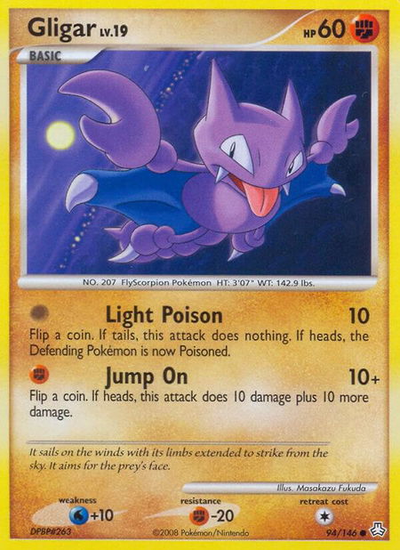 Gligar (94) - Legends Awakened Pokémon trading card