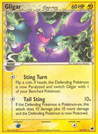 Gligar (Delta Species) - Dragon Frontiers (DF) #16/101 - Rare Pokémon Trading Card