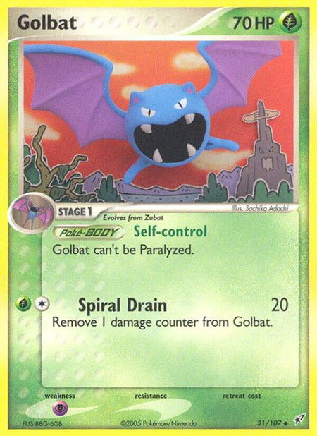 Golbat trading card from Deoxys Golbat - Deoxys Pokémon trading card