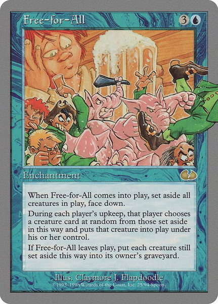 Free-for-All trading card from Unglued Free-for-All - Unglued Magic: The Gathering trading card