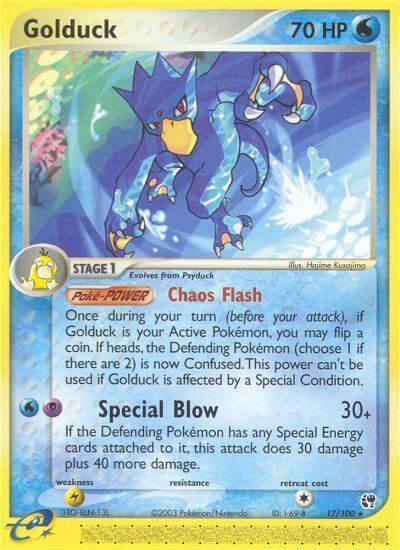 Golduck - Sandstorm Pokémon trading card