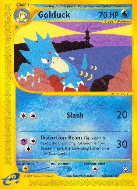 Golduck (50a) - Aquapolis Pokémon trading card