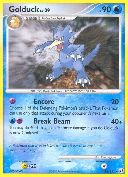 Golduck - Secret Wonders Pokémon trading card
