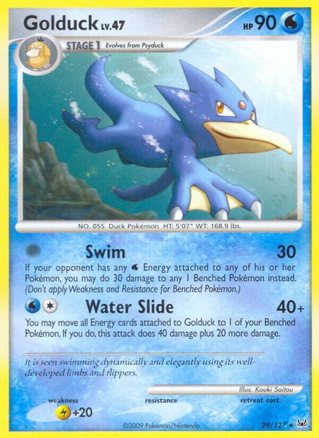 Golduck - Platinum Pokémon trading card