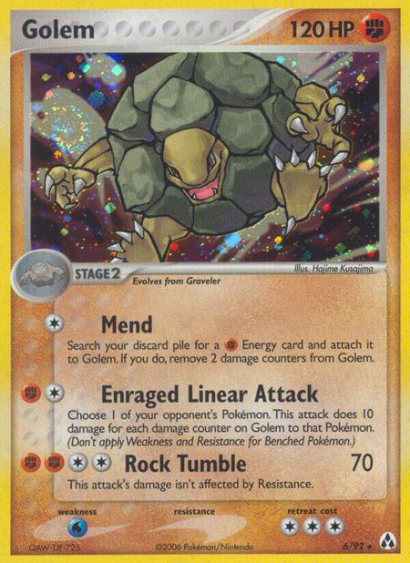 Golem - Legend Maker Pokémon trading card