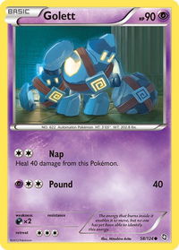Golett - Dragons Exalted (DRX) #58/124 - Common Pokémon Trading Card