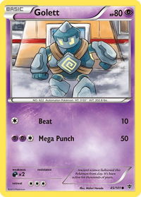 Golett - Plasma Blast (PLB) #45/101 - Common Pokémon Trading Card