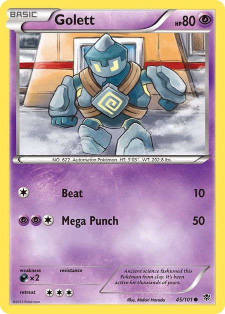 Golett - Plasma Blast Pokémon trading card
