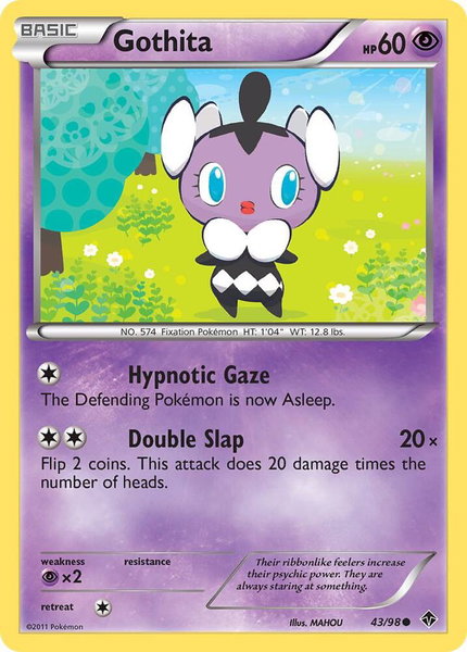 Gothita (43) - Emerging Powers Pokémon trading card