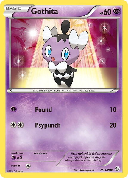 Gothita trading card from Boundaries Crossed Gothita - Boundaries Crossed Pokémon trading card