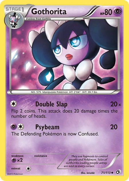 Gothorita trading card from Legendary Treasures Gothorita - Legendary Treasures Pokémon trading card