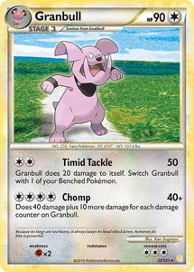 Granbull - HeartGold SoulSilver (HS) #22/123 - Rare Pokémon Trading Card
