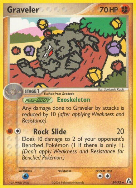 Graveler trading card from Legend Maker Graveler - Legend Maker Pokémon trading card