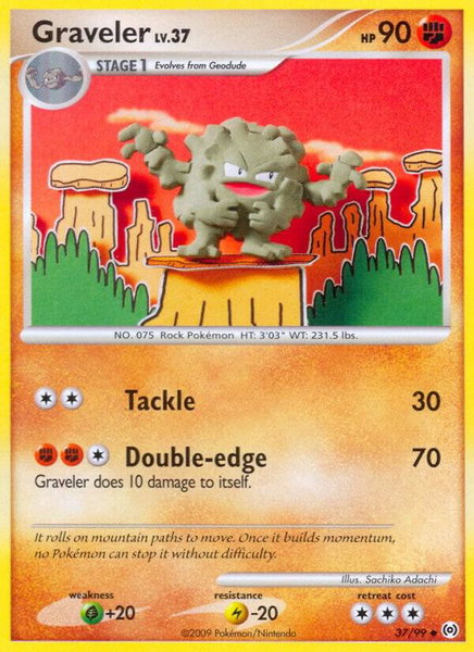 Graveler trading card from Arceus Graveler - Arceus Pokémon trading card