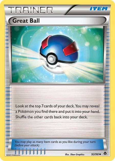 Great Ball - Emerging Powers Pokémon trading card