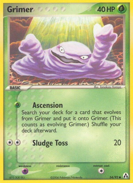 Grimer trading card from Legend Maker Grimer - Legend Maker Pokémon trading card