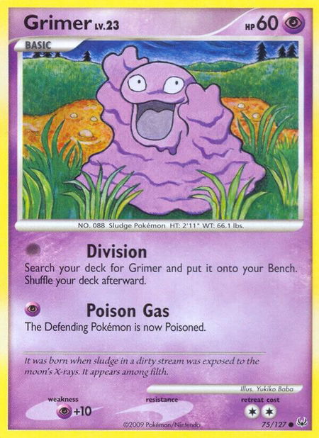 Grimer - Platinum Pokémon trading card