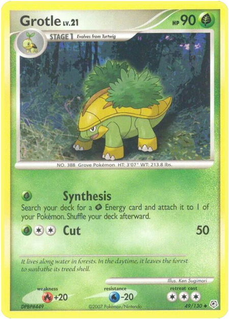 Grotle - Diamond and Pearl Pokémon trading card