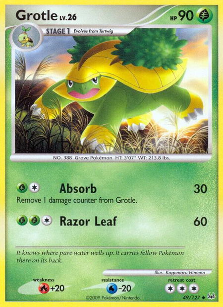 Grotle - Platinum Pokémon trading card