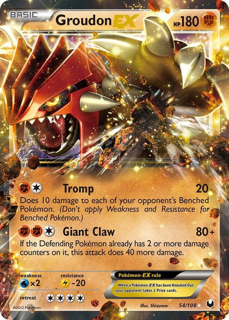 Groudon EX - Dark Explorers Pokémon trading card